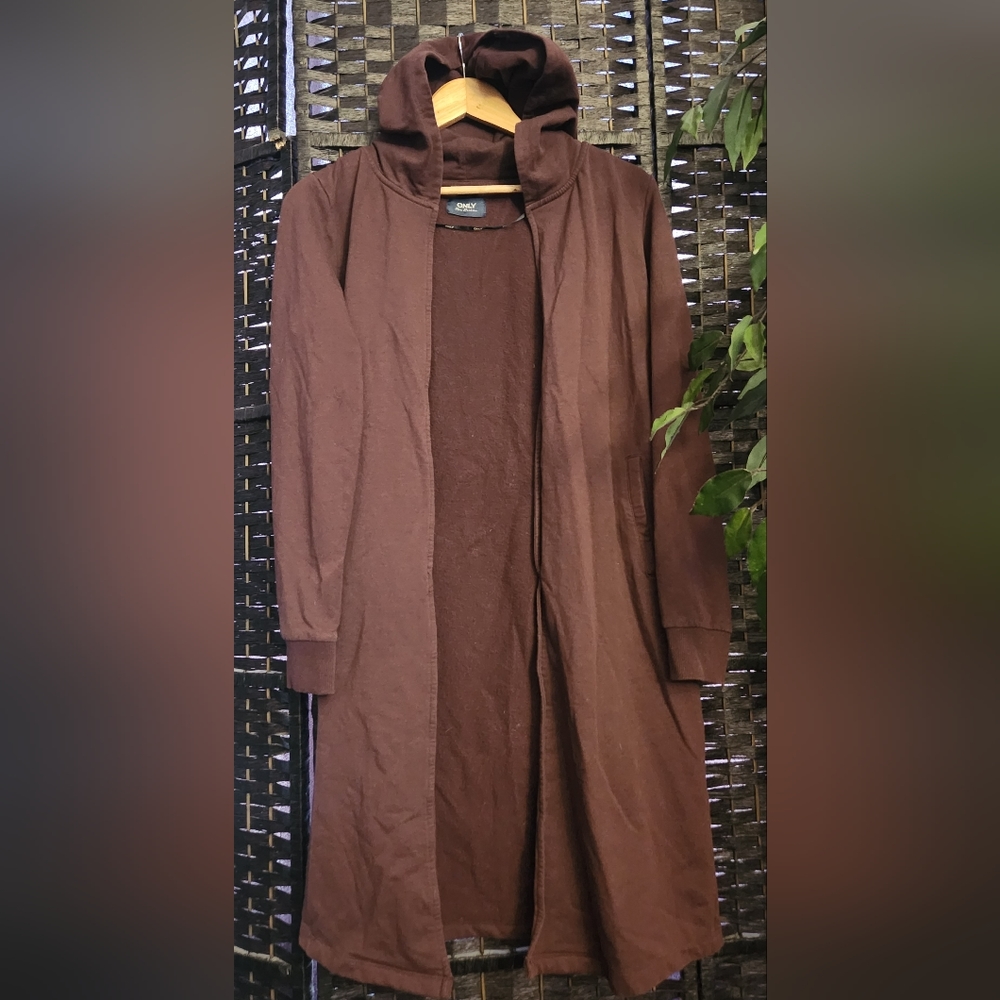 Only ....brown hooded shrug